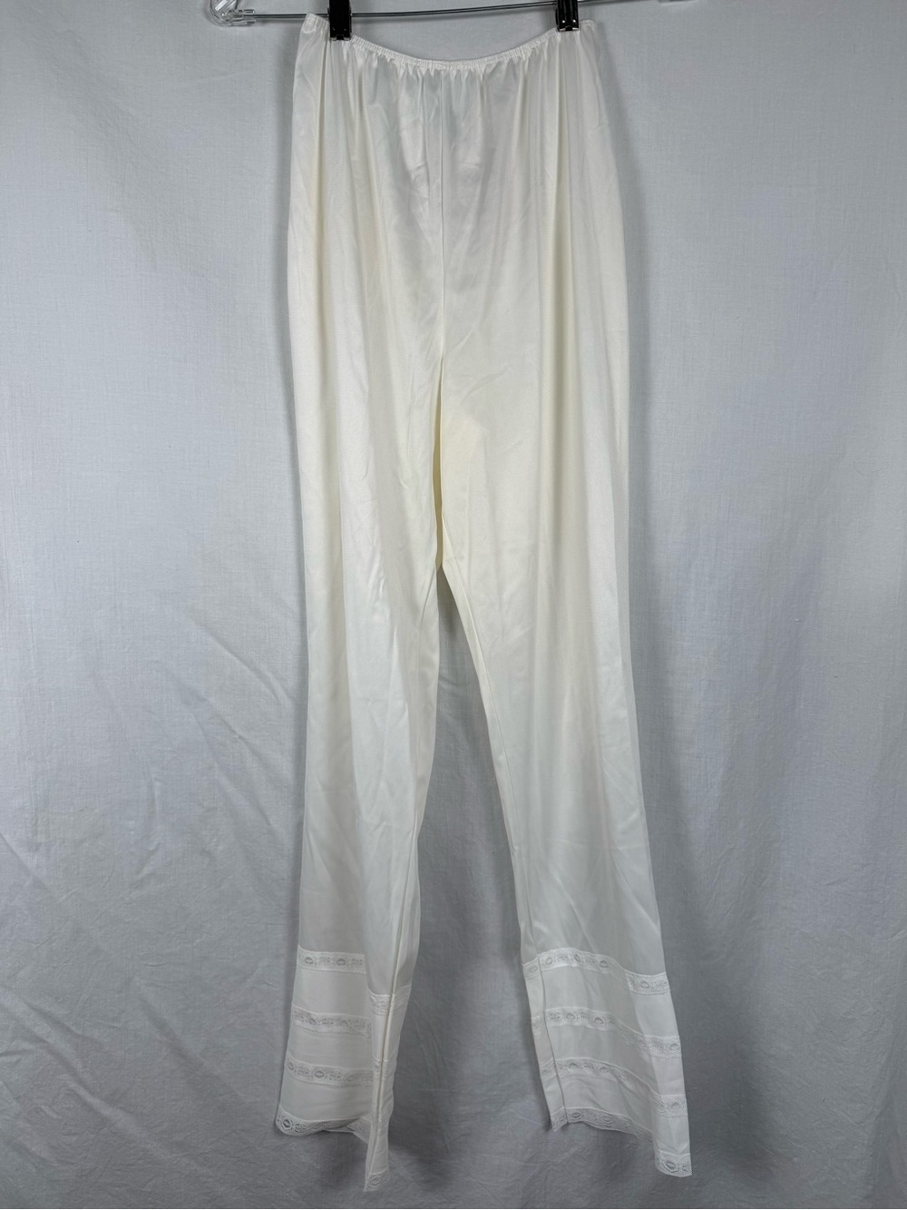 Ivory VintageSlip Pants with Lace Trim NWT Size S